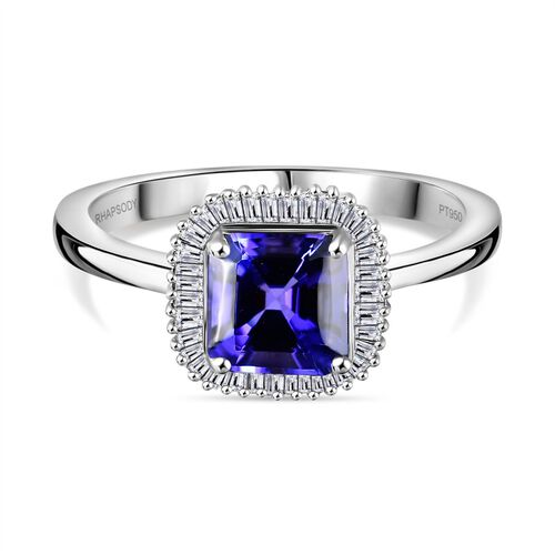 RHAPSODY AAAA Tansanit und VS Diamant Ring in 950 Platin – 2,19 ct. image number 0