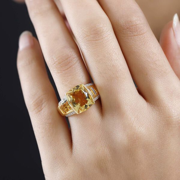 Citrin und Zirkon Ring - 6,48 ct. image number 3