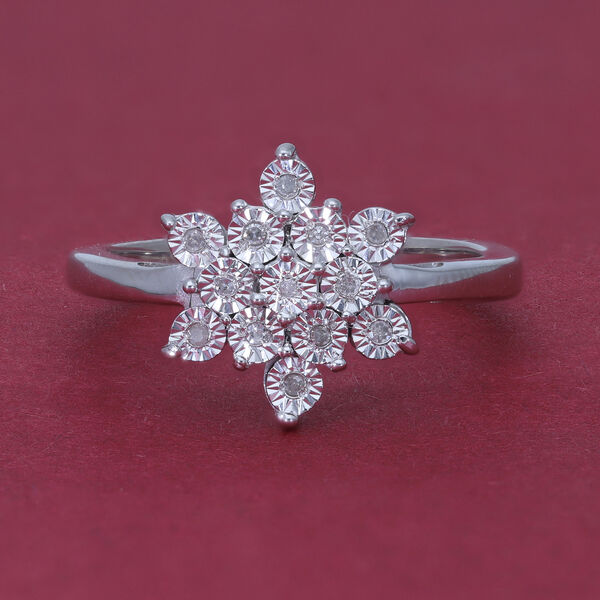 Diamant Ring 925 Silber platiniert image number 2
