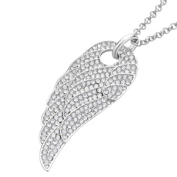 Weißer Kristall-Flügel-Anhänger mit Kette - 10 ct. image number 3