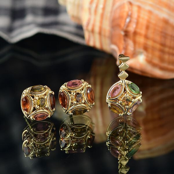 Multi-Turmalin Schmuckset - 2,43 ct. image number 2