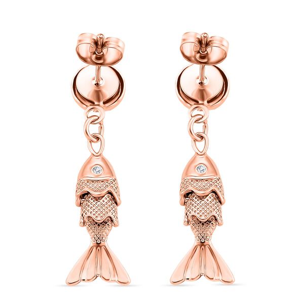 Weißer Zirkonia Schmuckset ca. 50 cm +5 cm Extender, Nickelfreies Messing rosévergoldet image number 7