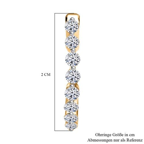 LUXURIANT DIAMOND - Lab Grown Diamant SI-GH SGL zertifiziert Ohrringe 925 Silber 750 Gelbgold Vermeil ca. 1.00 ct image number 6