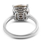 LUSTRO STELLA Österreichischer weißer Kristall Solitär Ring 925 Silber Platin-Überzug image number 4