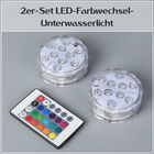 2er-Set LED-Farbwechsel-Unterwasserlicht mit Fernbedienung image number 7