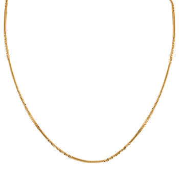 Italienische, alternierende Margarita Halskette, ca. 45 cm, 925 Silber vergoldet