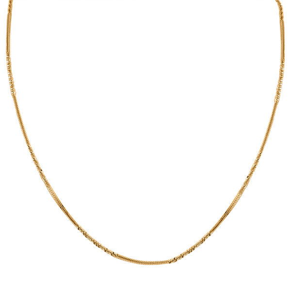 Italienische, alternierende Margarita Halskette, ca. 45 cm, 925 Silber vergoldet