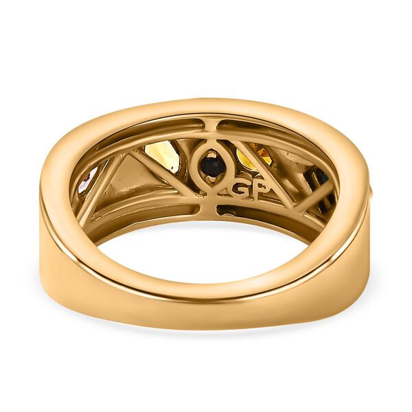 GP Art D&eacute;co Kollektion - mehrfarbiger Turmalin und Kanchanaburi blauer Saphir-Ring - 0,59 ct. image number 6