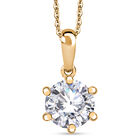 D'Joy Moissanit Schmuckset ca. 50 cm 925 Silber 750 Gelb Vergoldet ca. 1.80 ct