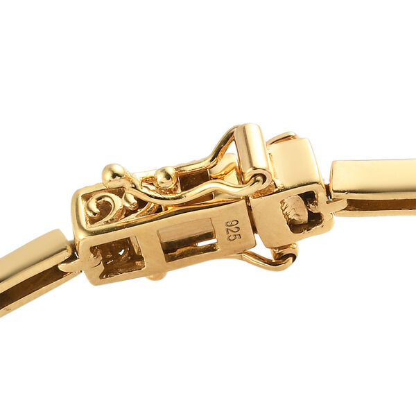 Tansanit und Zirkon-Armband, ca. 19 cm, 925 Silber vergoldet ca. 2,38 ct image number 4