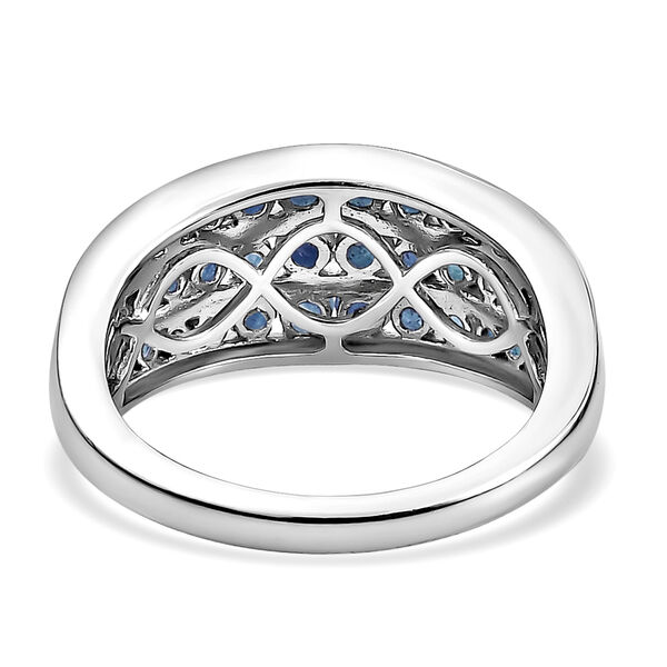 Premium Kanchanaburi blauer Saphir-Ring, 925 Silber platiniert, 1,84 ct image number 6