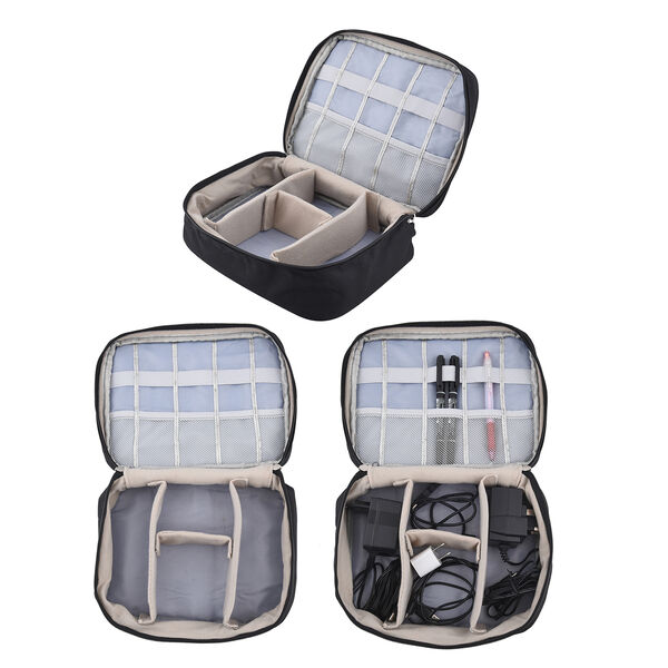 2-lagige Reisetasche, Schwarz image number 6