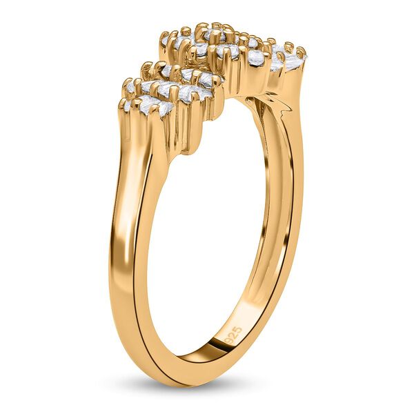 Moissanit Ballerina Ring, 925 Silber mit 750 Gelbgold Vermeil - 1,12 ct. image number 7