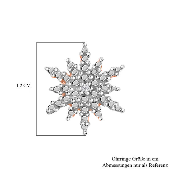 Ohrringe mit Diamantakzenten, 925 Silber ros&eacute;vergoldet image number 5