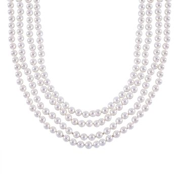 Wei&szlig;e Muschelkernperlen-Halskette