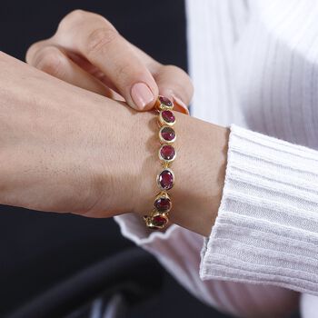 Wassermelonen Quarz Triplett und Multi-Edelstein-Armband