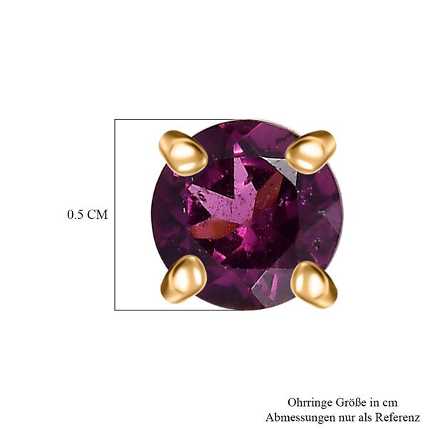 AAA Radiant Ember Granat Ohrringe, 925 Silber 750 Gelbgold Vermeil - 0,86 ct. image number 6