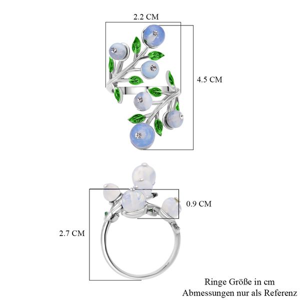 Opalit und wei&szlig;er Kristall-Ring - 2 ct. image number 7