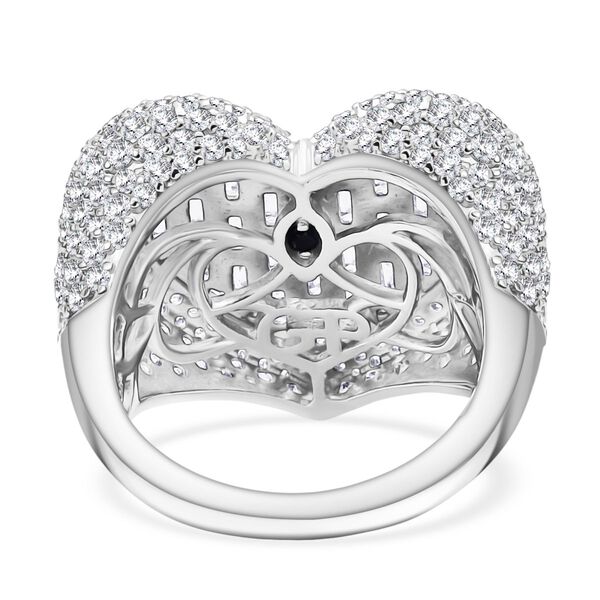 GP Amore Kollektion - Wei&szlig;er Zirkon, Kanchanaburi Blauer Saphir Ring 925 Silber rhodiniert (Gr&ouml;&szlig;e 20.00) ca. 4.70 ct image number 7