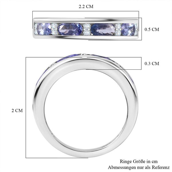 Tansanit und Zirkon Ring - 1,04 ct. image number 7