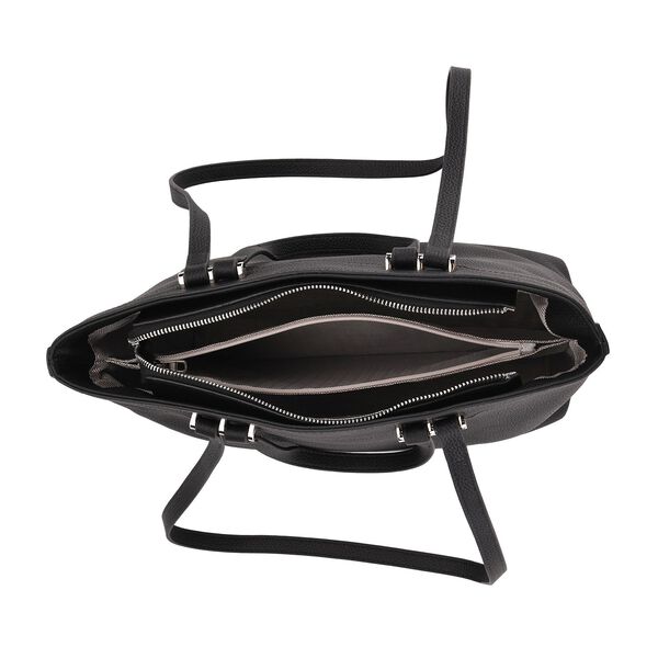 Leder-Shopper mit Doppelhenkel, 30x12x23 cm, Schwarz image number 4