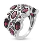 Rhodolith Granat Ring 925 Silber Platin-Überzug image number 3