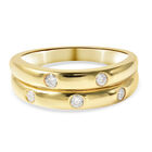 Moissanit Ring 925 Silber Vermeil YG ca. 0,25 ct image number 0