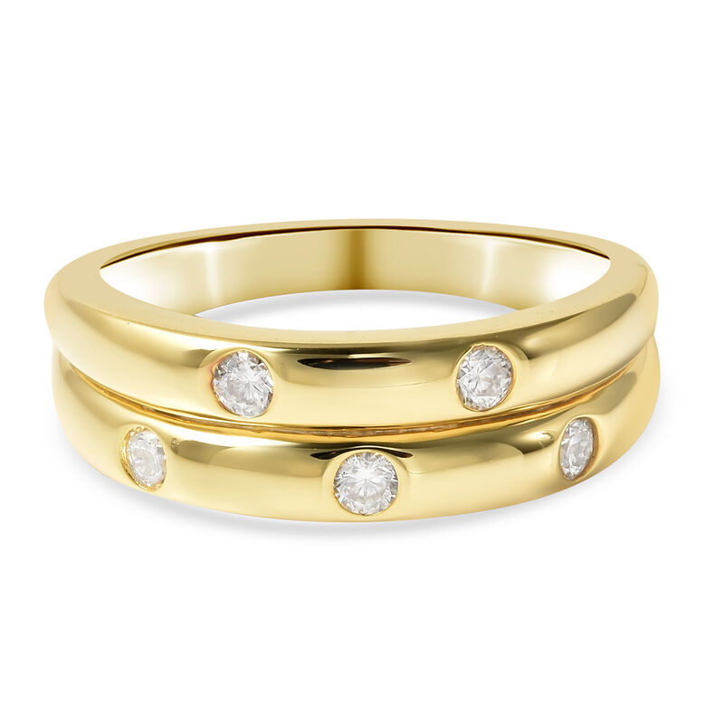 Moissanit Ring 925 Silber Vermeil YG ca. 0,25 ct image number 0