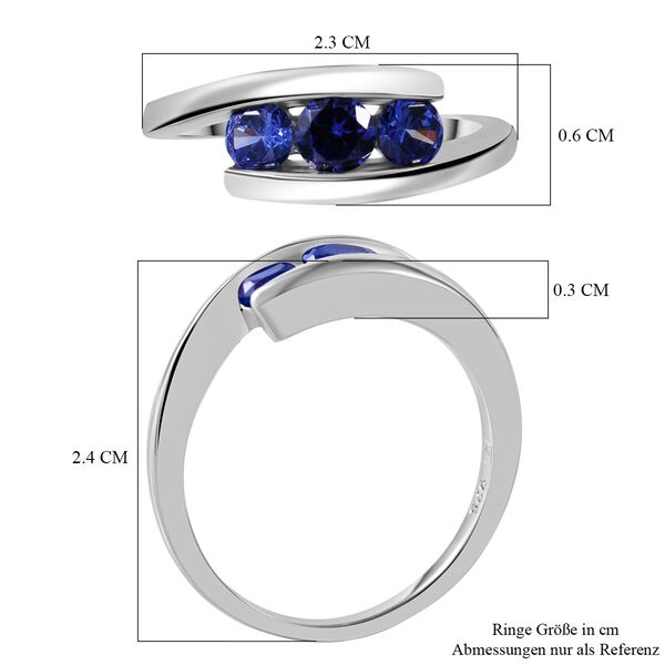 Blauer Zirkonia-Ring - 1,67 ct. image number 4
