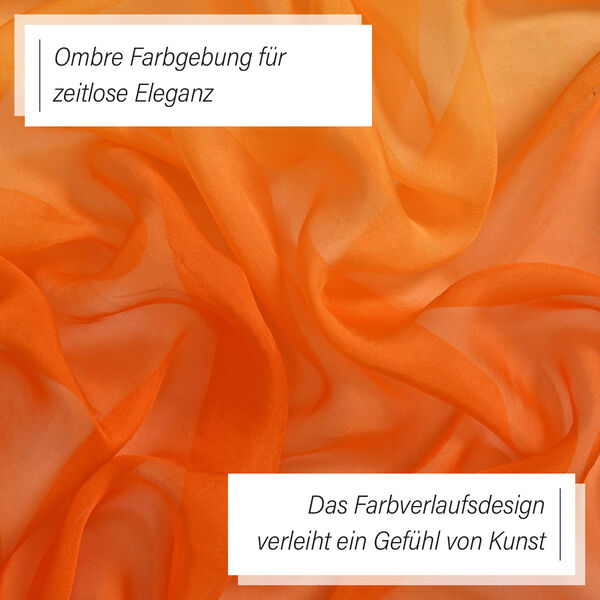 LA MAREY Ombre Chiffon Seiden Schal, Gelb image number 3