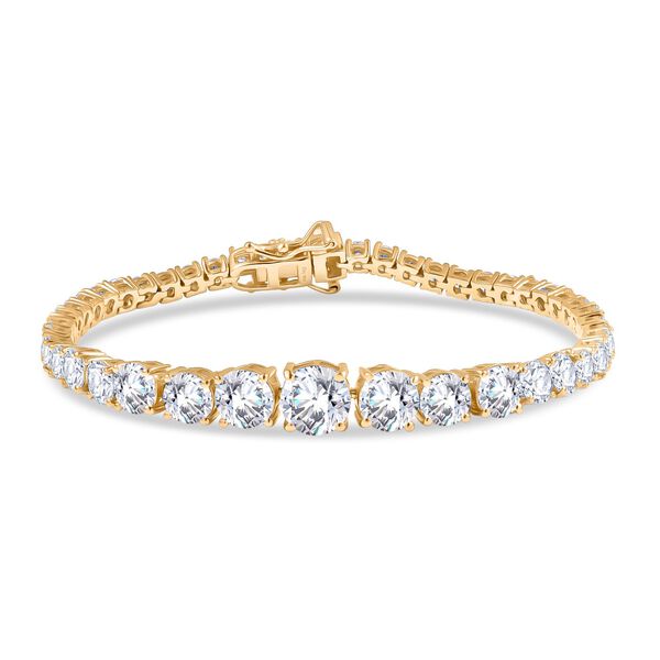 D&rsquo;Joy Moissanit 19cm Armband, 925 Silber 750 Gelbgold Vermeil - 13,58 ct. image number 0