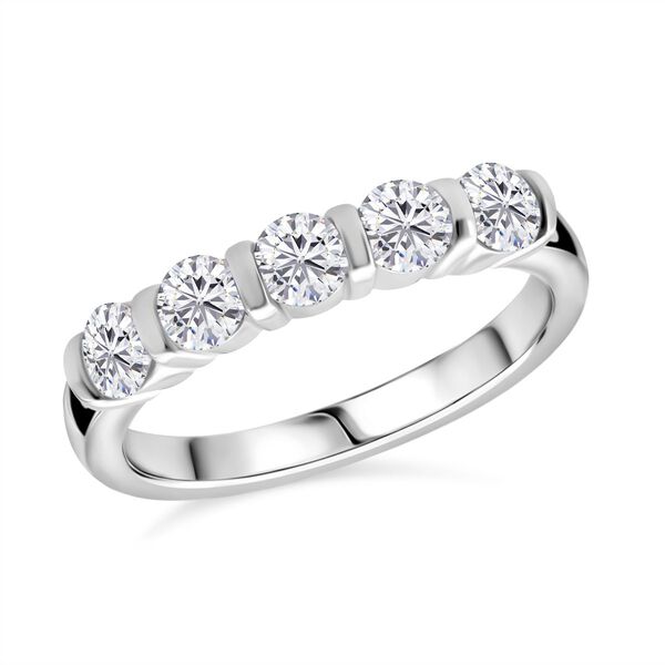 Lustro Stella wei&szlig;er Zirkonia Half Eternity Ring image number 3
