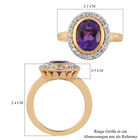Mashamba Amethyst und Zirkon Ring 925 Silber vergoldet image number 6