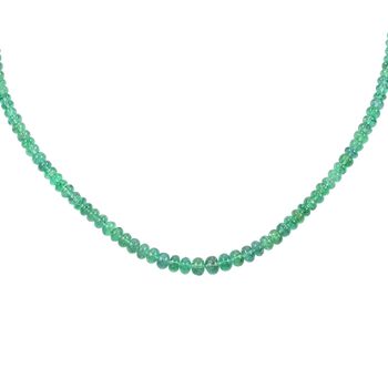 RHAPSODY zertifiziert und gepr&uuml;ft AAAA Smaragd Halskette in 950 Platin, 45 cm - 70 ct.