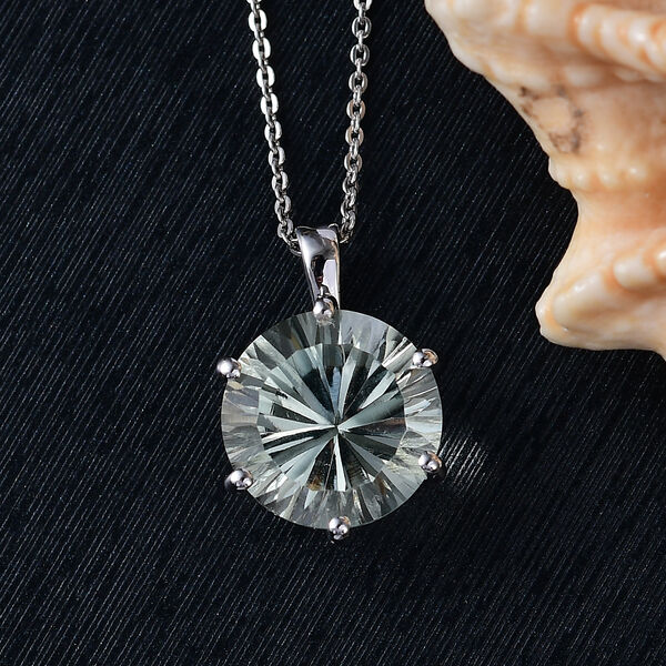 Prasiolith Anhänger mit 50cm Kette - 5,60 ct. image number 2