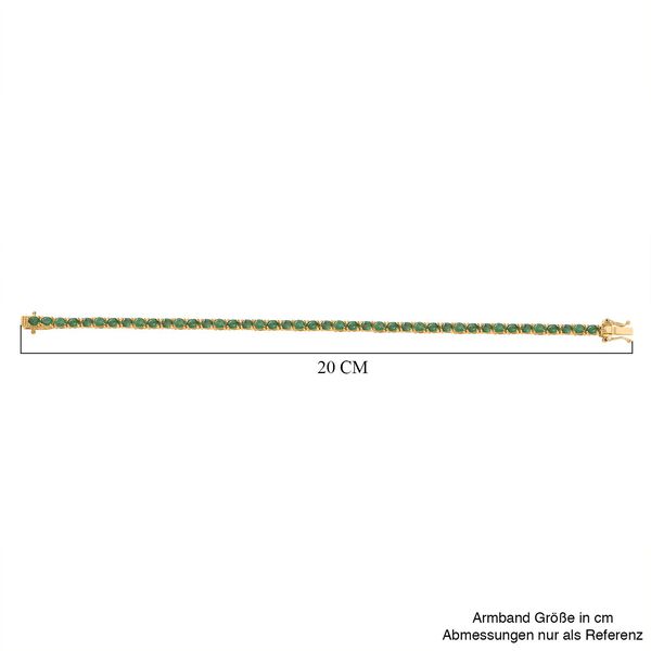 Gemfields Kagem Sambischer Smaragd Armband ca. 19 cm 925 Silber 750 Gelbgold Vermeil ca. 6.97 ct image number 3