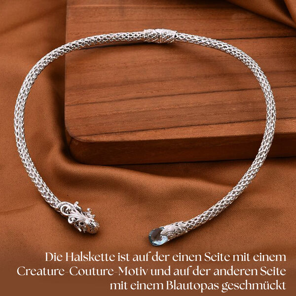 Royal Bali Kollektion- Blautopas Halskette, 50 cm - 7 ct. image number 1