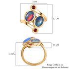 Boulder Opal Triplett und Mosambik Granat Ring - 2,16 ct. image number 6