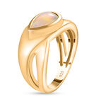 Natürlicher Äthiopischer Opal Solitär Ring 925 Silber 585 Vergoldet image number 4