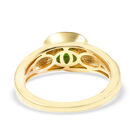 Russischer Diaopsid Solitär Ring 925 Silber Gelbgold-Überzug image number 4