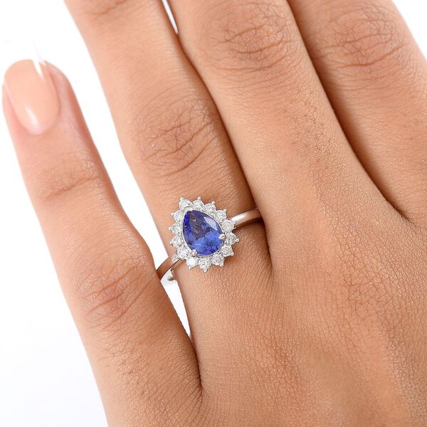 LUXURIANT DIAMOND - AAA Tansanit, Lab Grown Diamant Ring 417 Gold (Gr&ouml;&szlig;e 16.50) ca. 1,50 ct image number 2