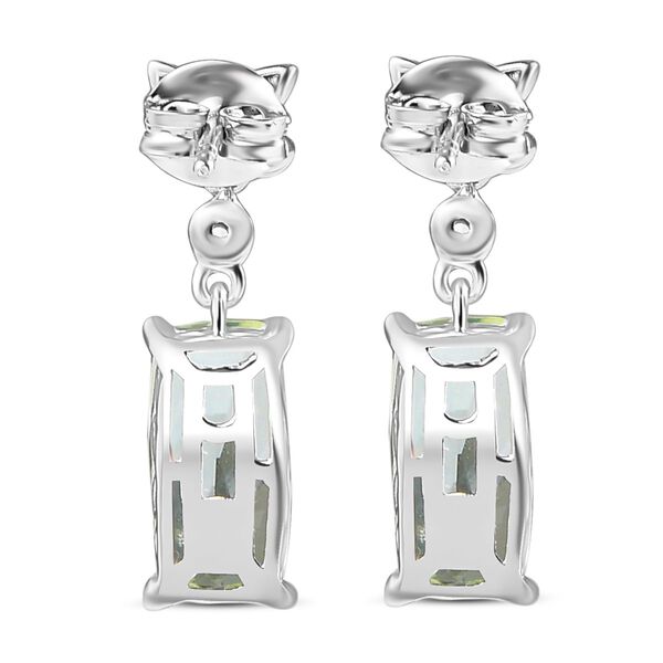 Prasiolith und Zirkon-Ohrringe - 5,90 ct. image number 6