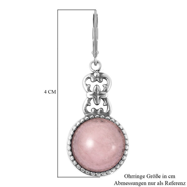 Rosenquarz-Ohrringe, Edelstahl ca. 11,00 ct image number 4