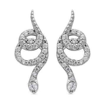 Lustro Stella - Wei&szlig;e Zirkonia-Ohrringe, 925 Silber ca. 0,75 ct