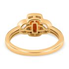 2er Set, Kirsch Citrin Ring und Anhänger, 925 Silber vergoldet ca. 2.29 ct image number 5