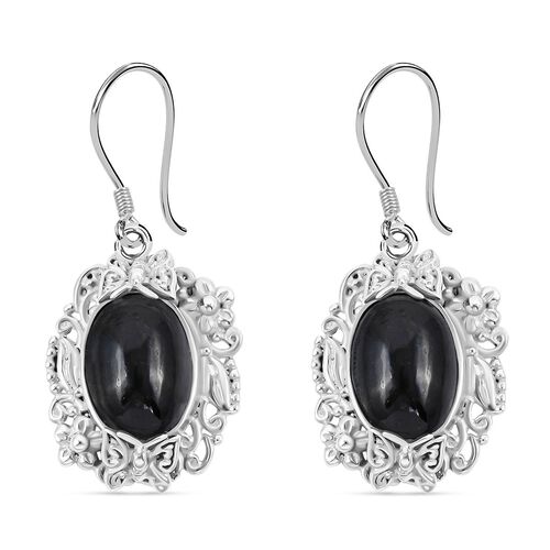 Royal Bali Kollektion - Schwarze Stern-Diopsid Ohrringe, 925 Silber ca. 16.90 ct image number 0