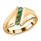 Kagem sambischer Smaragd-Ring, 925 Silber vergoldet  ca. 0,34 ct image number 3