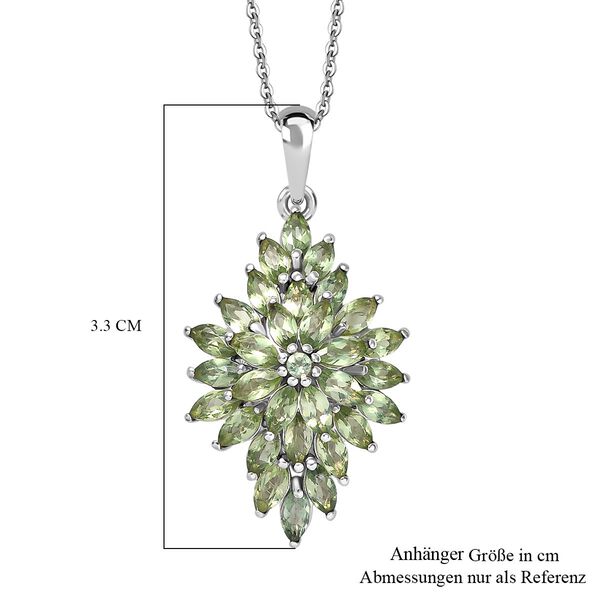 Natürlicher grüner Apatit Schmuckset 925 Silber rhodiniert ca. 2,50 ct. image number 6