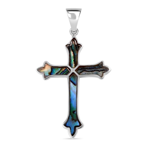 Royal Bali Kollektion- Abalone Muschel Kreuz Anh&auml;nger image number 4