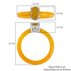 Gelbe Jade, Fissure gefüllt gelber Saphir Ringe 925 Silber rhodiniert (Größe 16.00) ca. 9.82 ct image number 5
